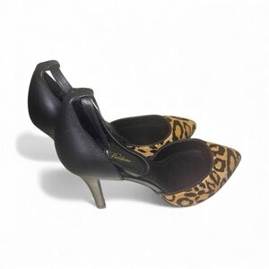 NWOB Brooks Brothers Leopard Print Dyed Pony Hair Stiletto Heels - Size 7